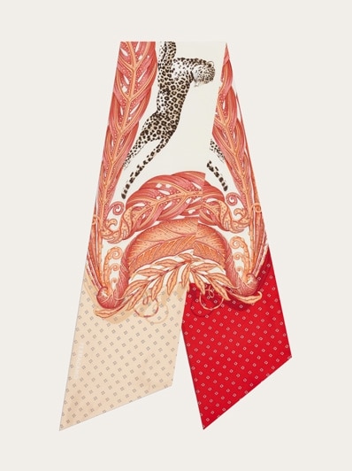 Madras print silk bandeau