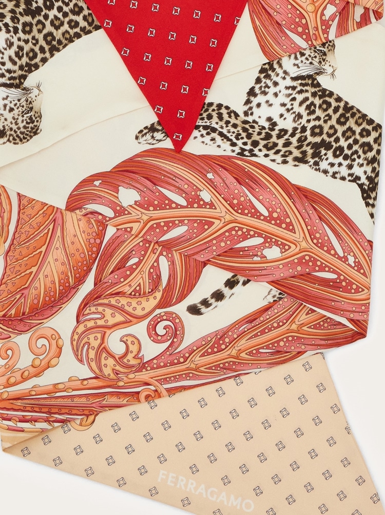 Madras print silk bandeau