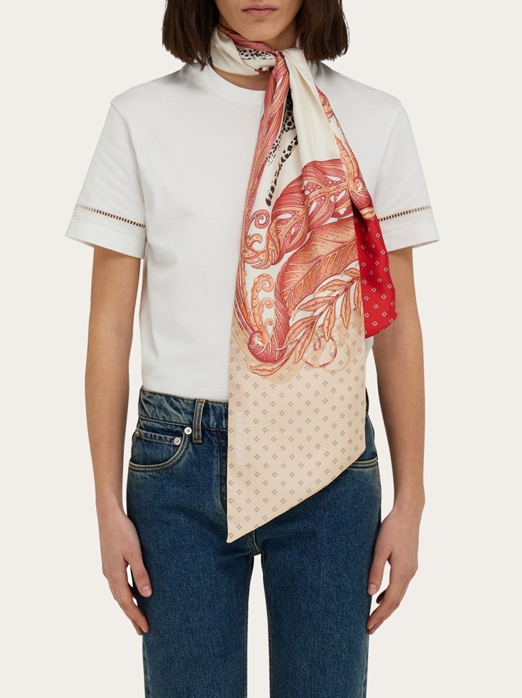 Madras print silk bandeau Gallery image 3