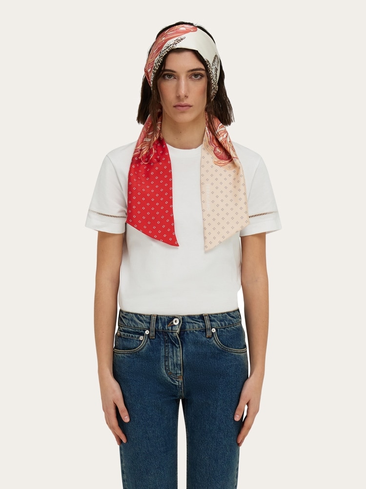 Madras print silk bandeau Gallery image 6