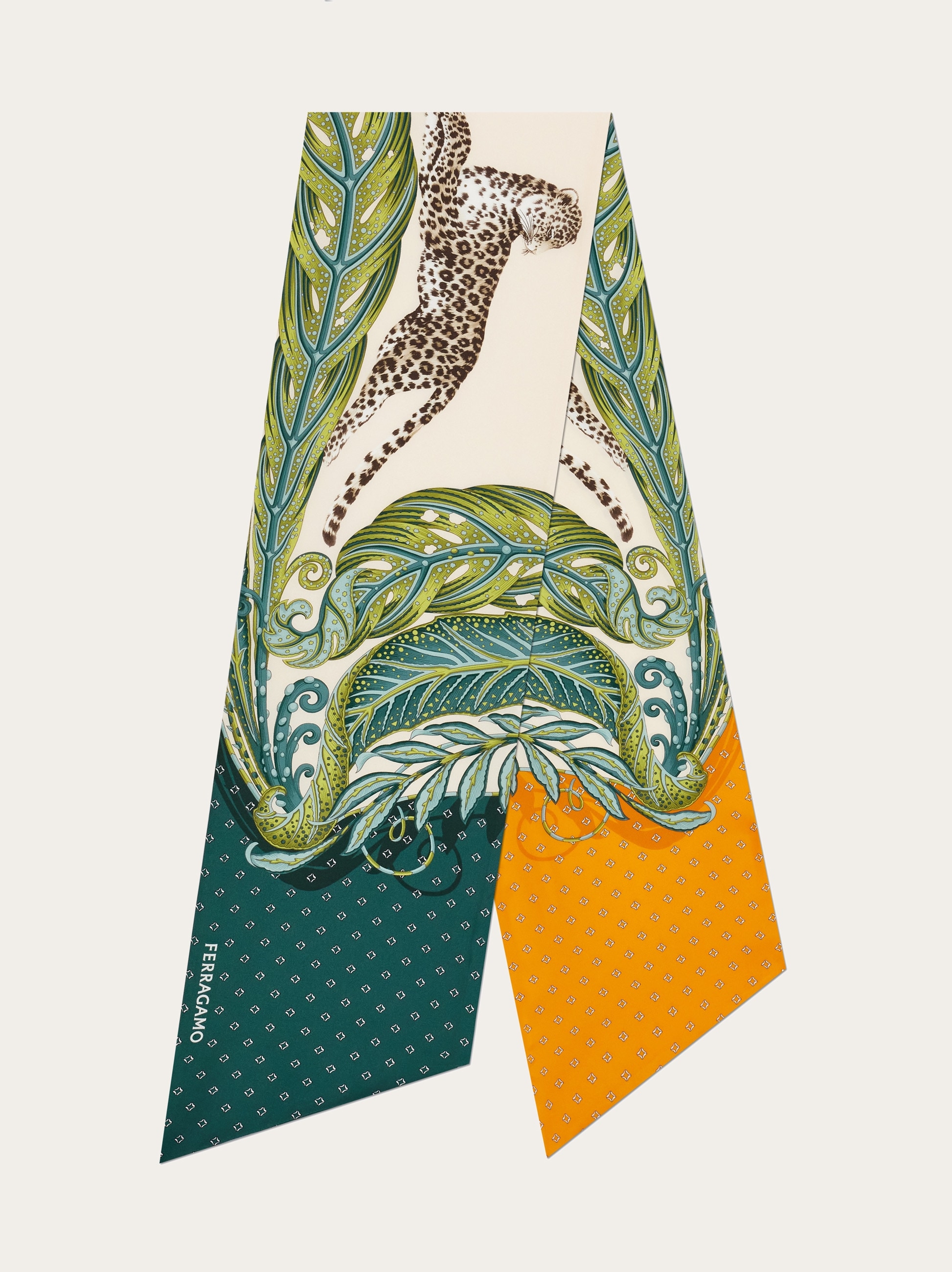 Salvatore Ferragamo スカーフ Madras print silk bandeau - Women | Ferragamo