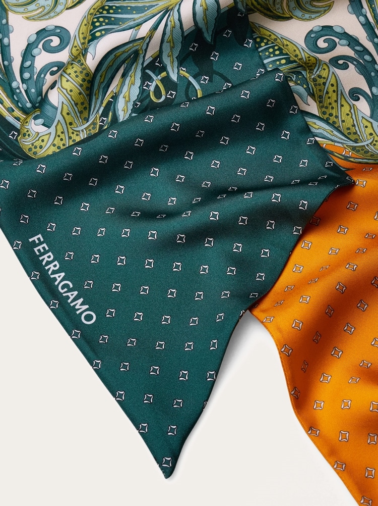 Madras print silk bandeau Gallery image 2
