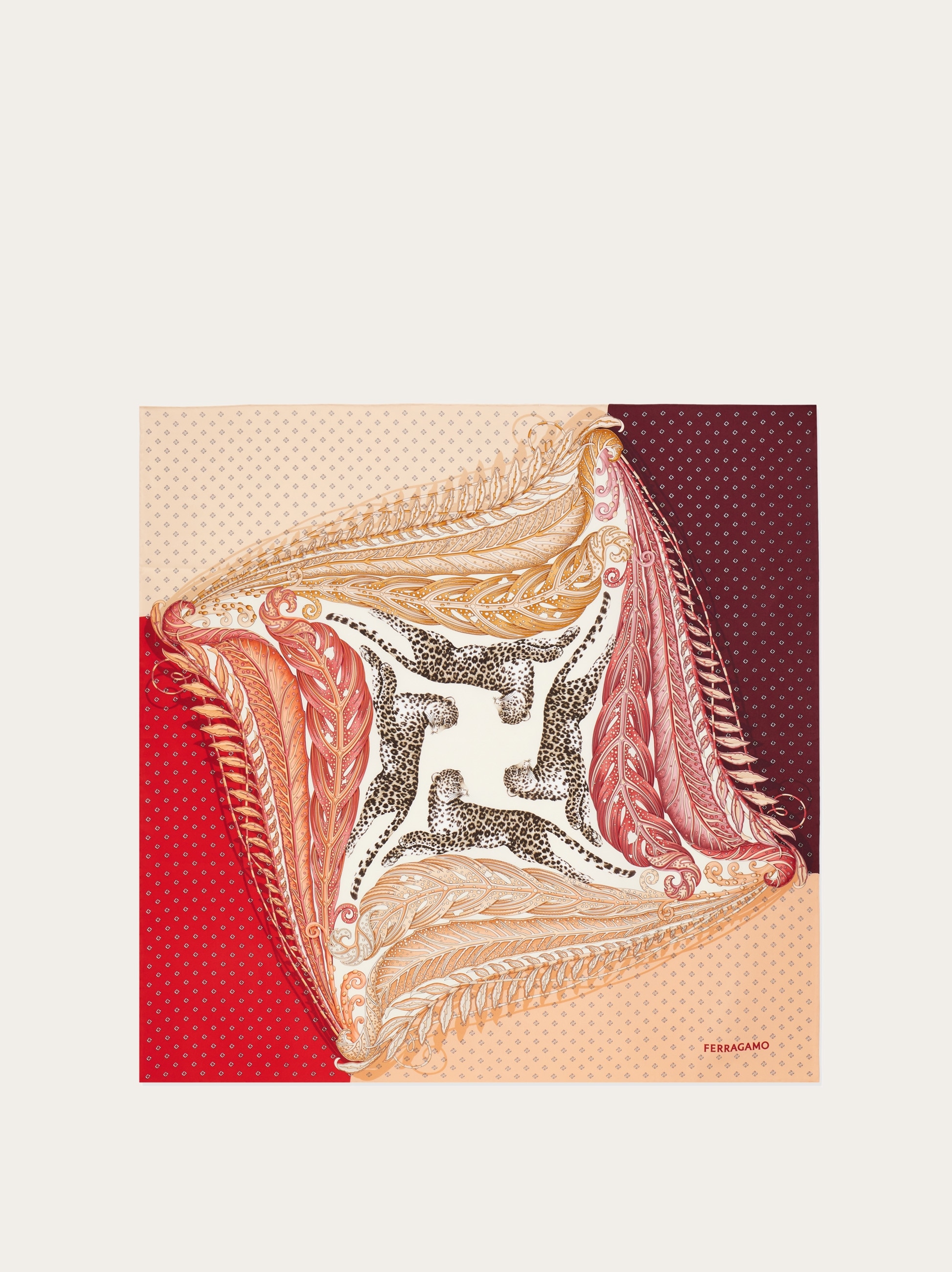 スカーフ Ferragamo Silk Scarf Madras Print Madras print silk foulard - Women | Ferragamo