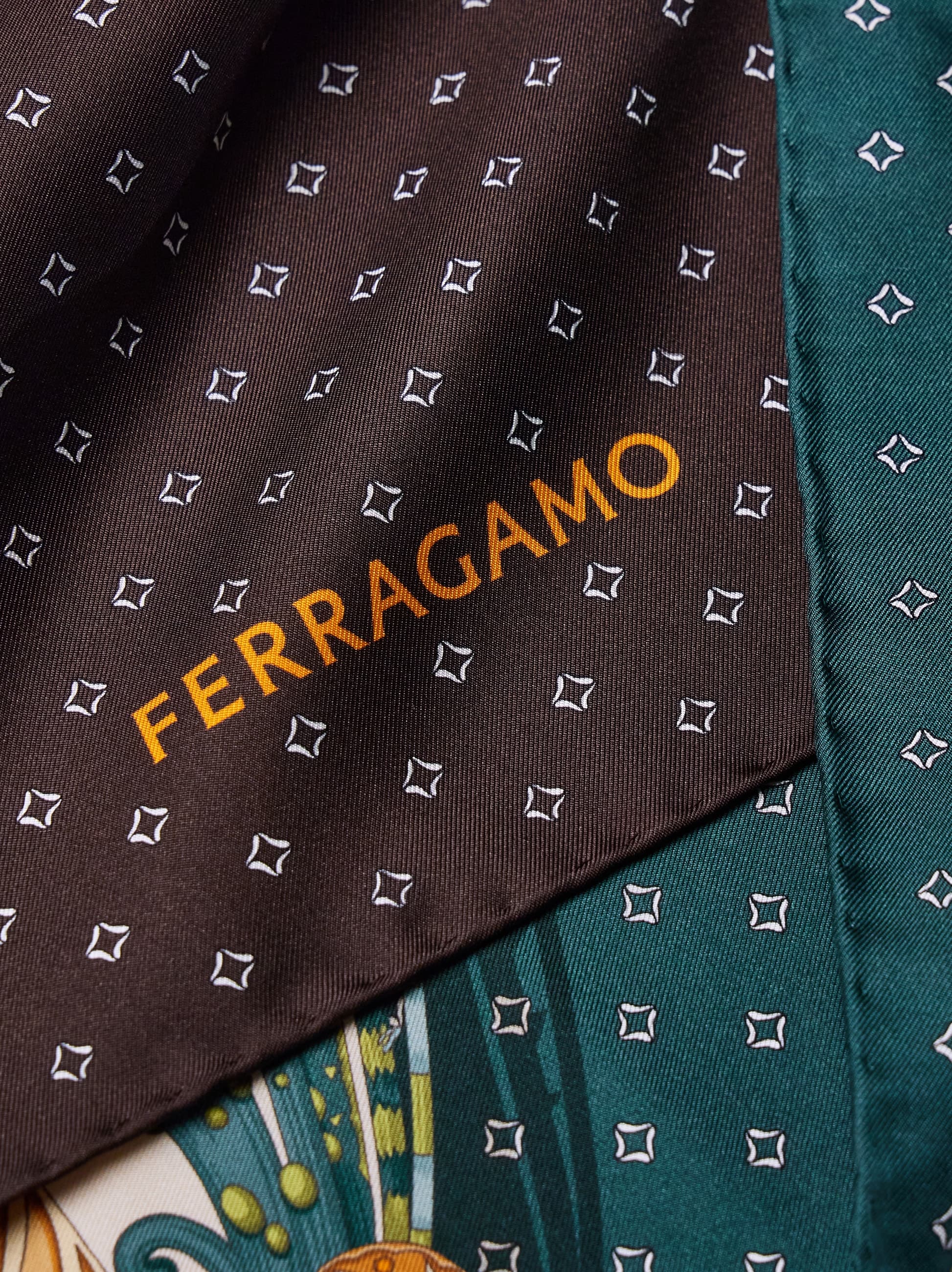 スカーフ Ferragamo Silk Scarf Madras Print Madras print silk foulard - Women | Ferragamo
