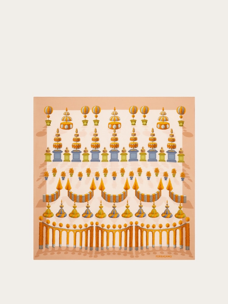 Giardino print silk scarf Gallery image 1
