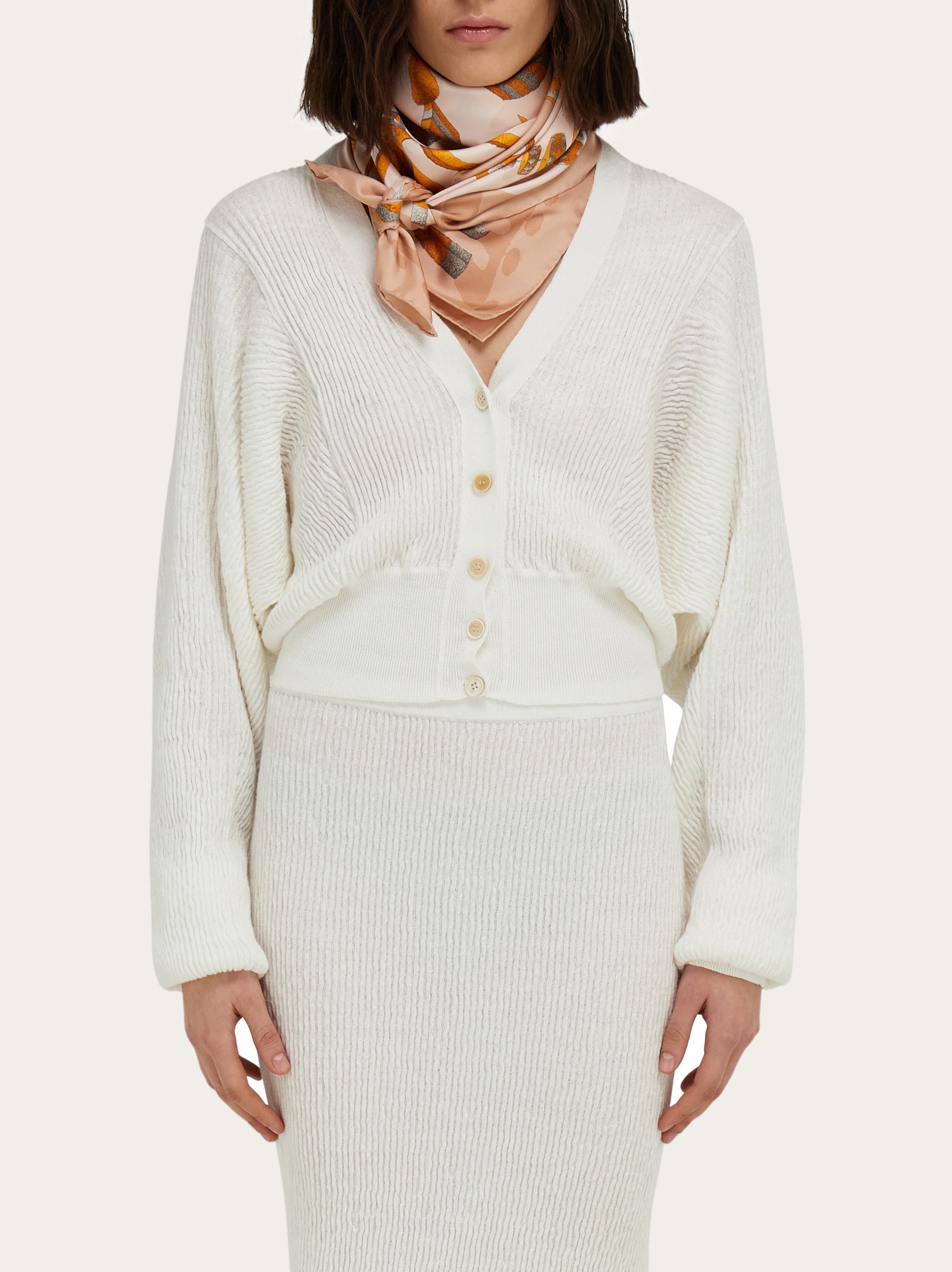 Foulard in seta stampa Giardino Donna Ferragamo