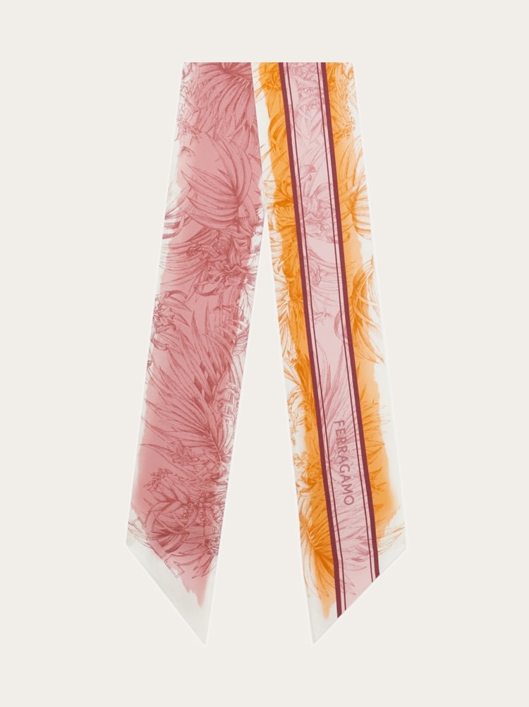 Gravure print silk mini bandeau Gallery image 1