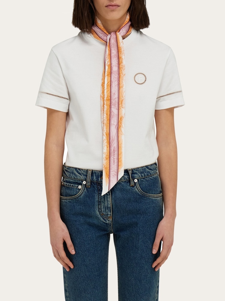 Gravure print silk mini bandeau Gallery image 3