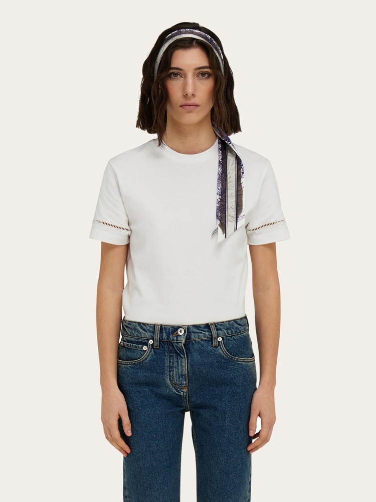 Gravure print silk mini bandeau Gallery image 3