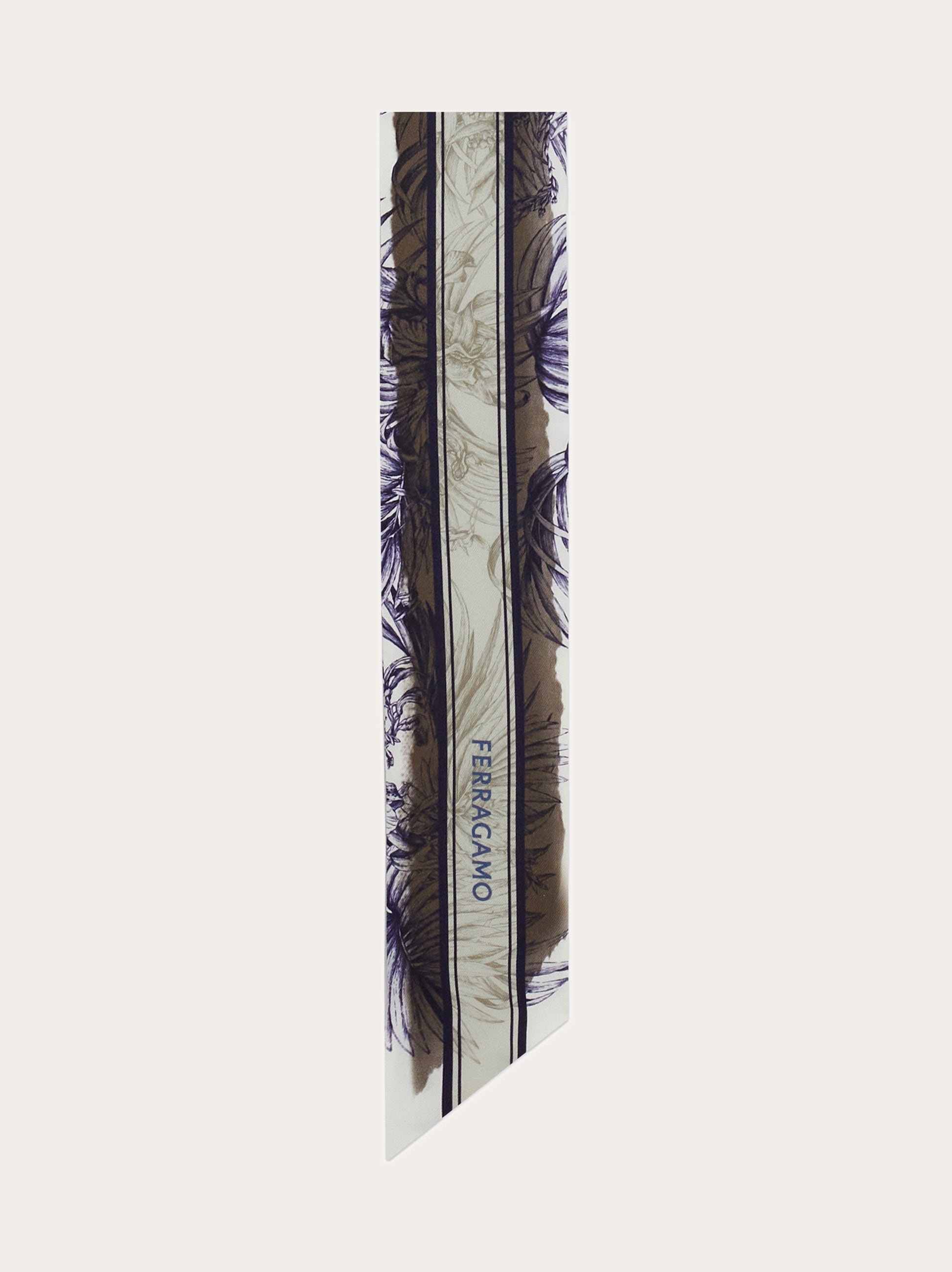 Gravure print silk mini bandeau - Women | Ferragamo