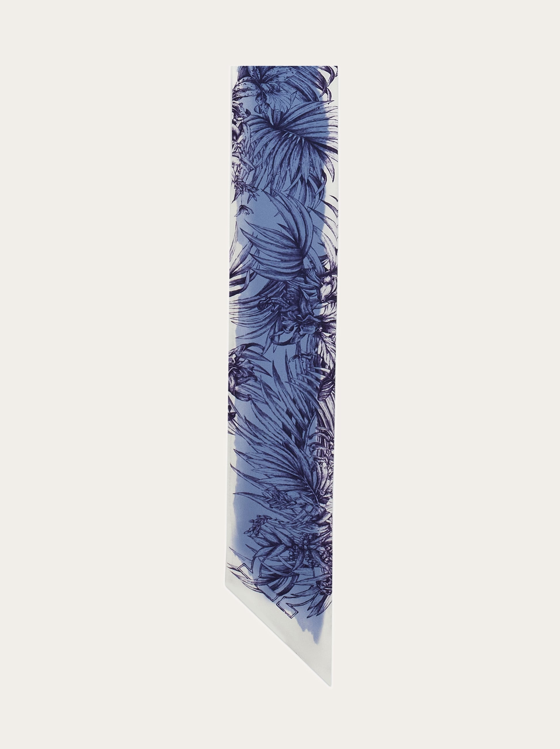 マフラー・ストール Ferragamo Gravure Print Bandeau Gravure print silk mini bandeau - Women | Ferragamo