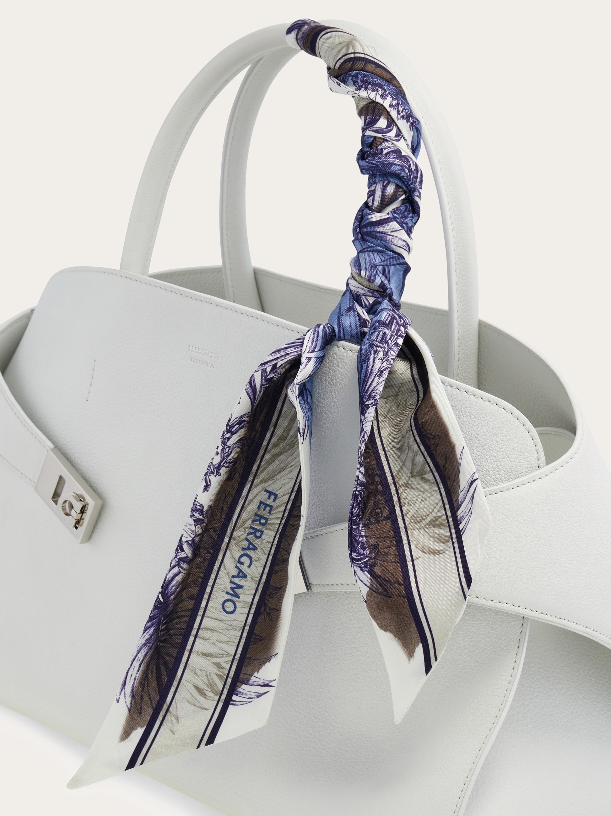 Gravure print silk mini bandeau - Women | Ferragamo