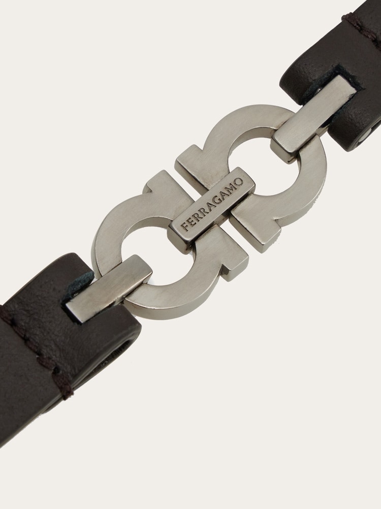 Pulsera con doble Gancini Gallery image 2