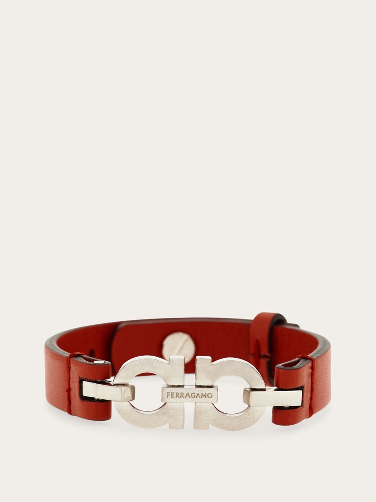 Pulsera con doble Gancini Gallery image 1