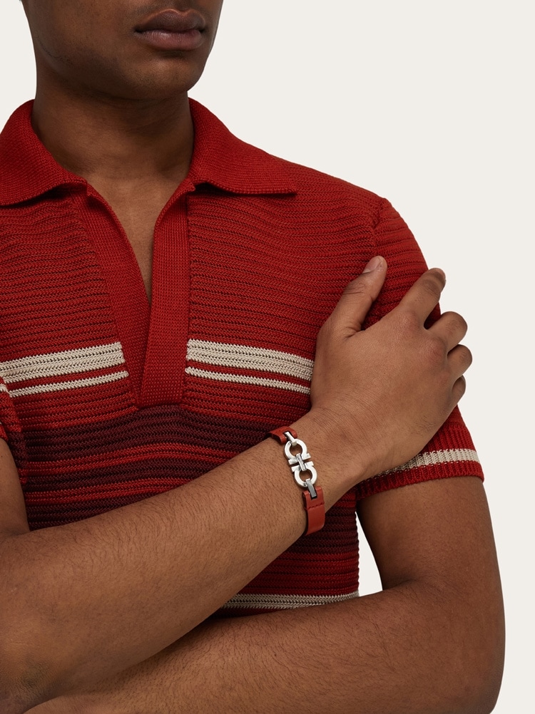 Pulsera con doble Gancini Gallery image 3