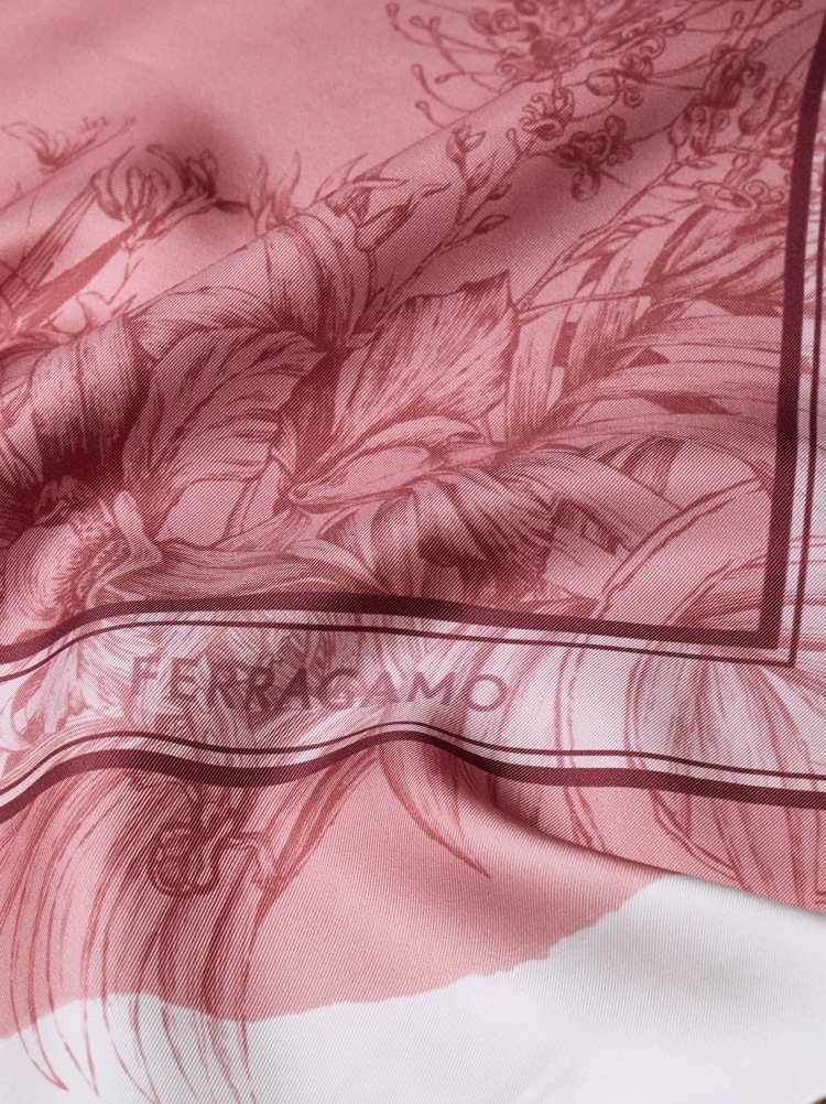 Gravure print silk scarf Gallery image 2