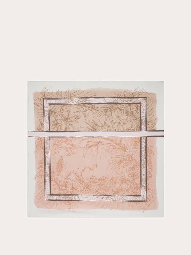 Gravure print silk scarf Gallery image 4