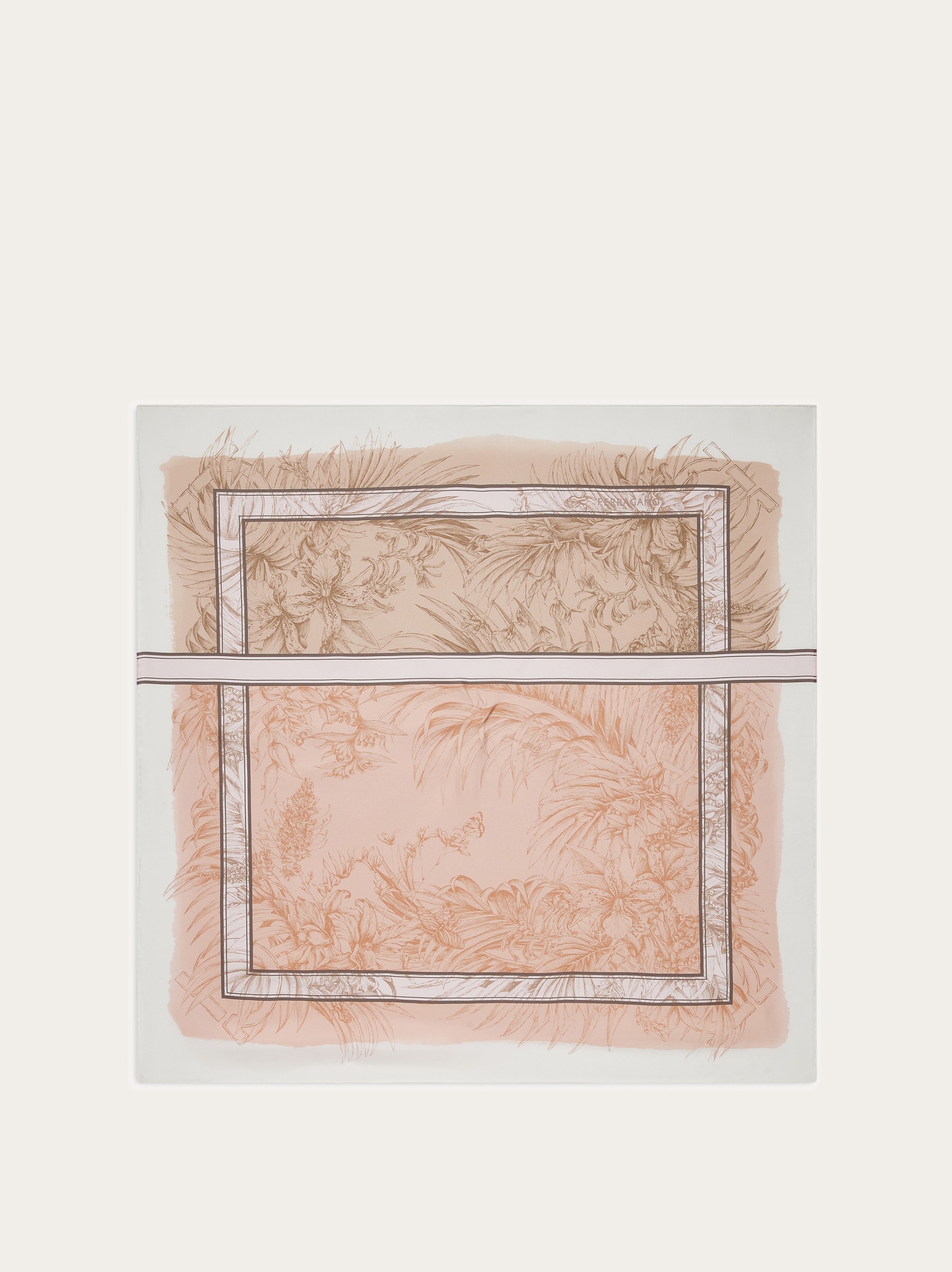 Gravure print silk scarf - Women | Ferragamo