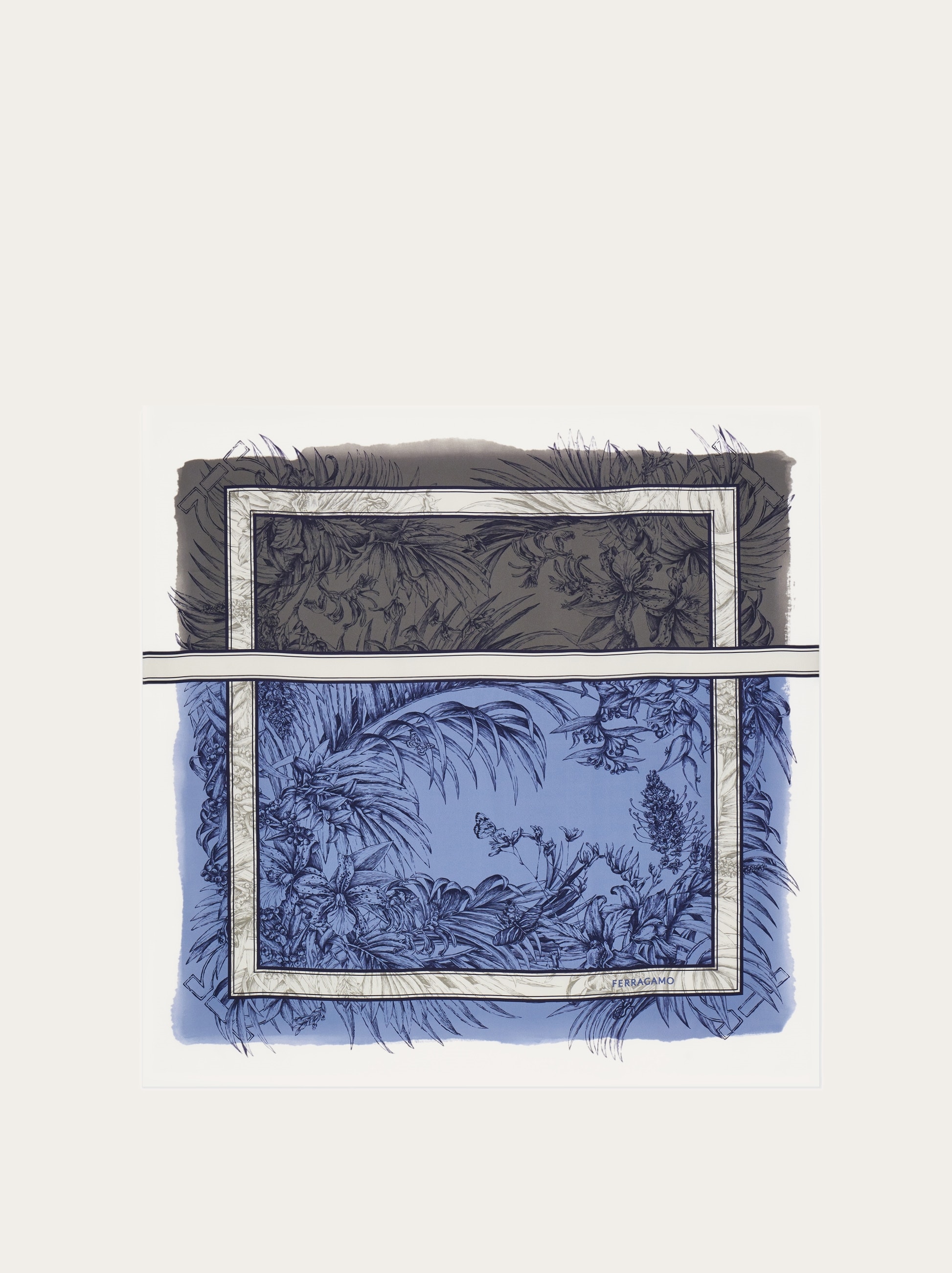 Gravure print silk scarf - Women | Ferragamo