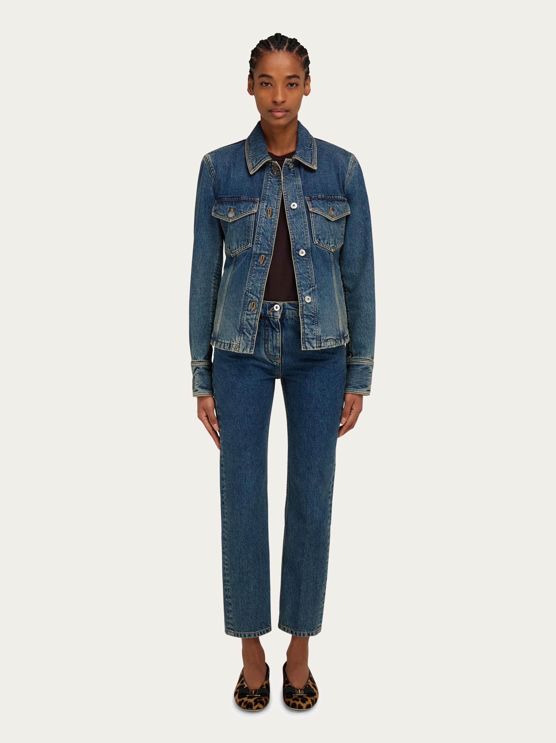 【23AW NEW】FERRAGAMO_woman / デニム ジャケット / Blue 23AW NEW】FERRAGAMO_man / デニム ジャケット / Blue