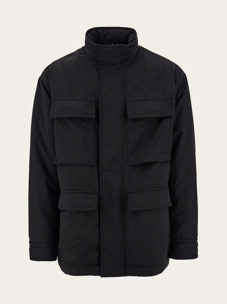 Technical faille caban overcoat Gallery image 1