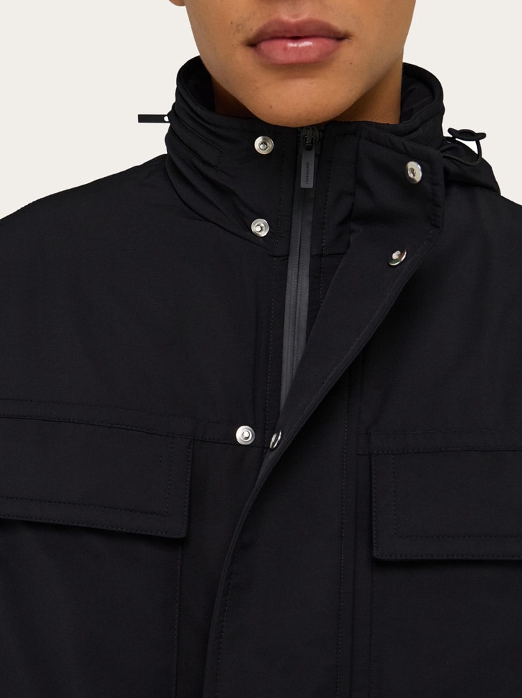 Technical faille caban overcoat Gallery image 6