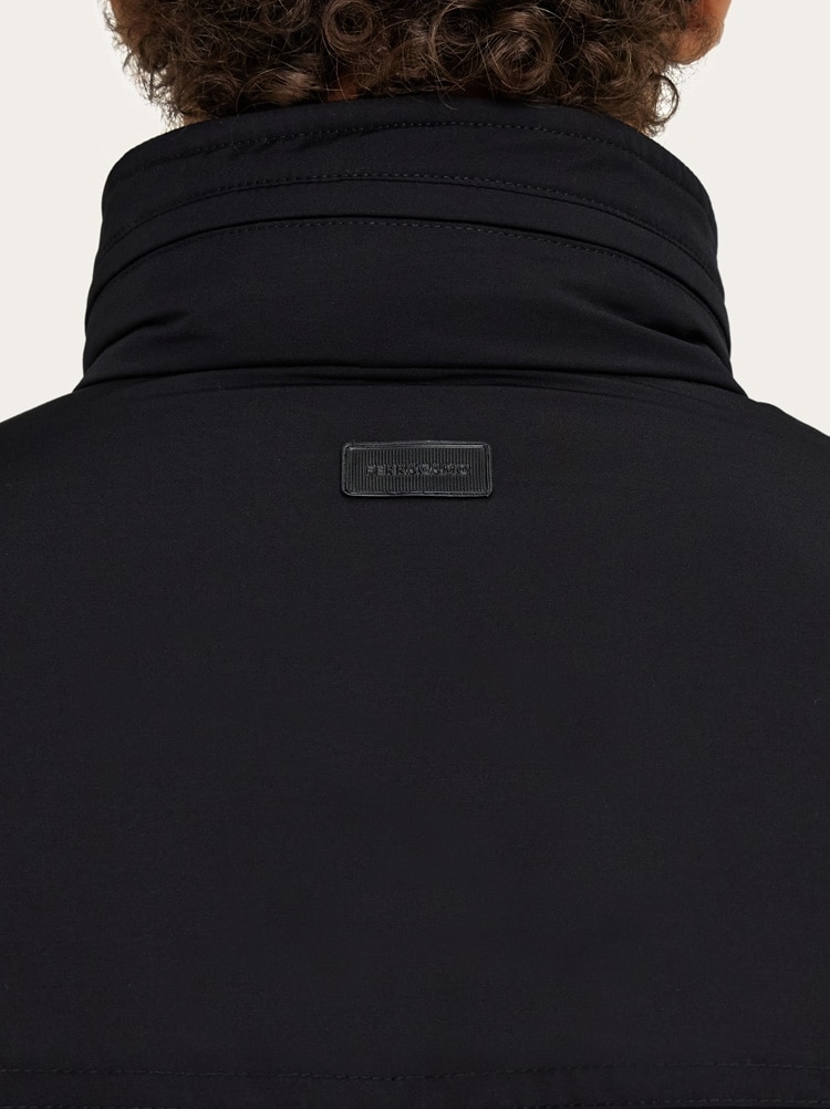 Technical faille caban overcoat Gallery image 7