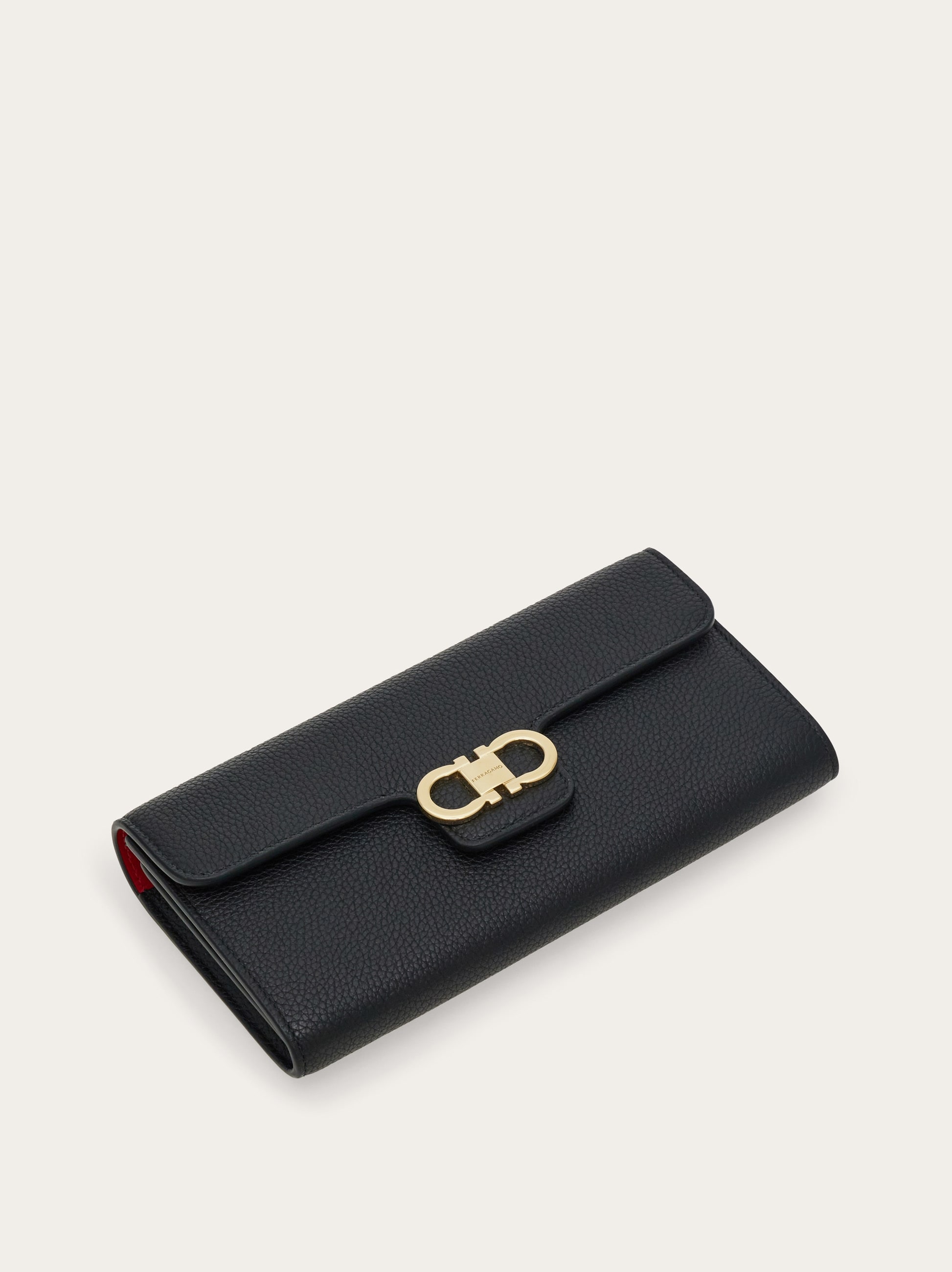Gancini wallet with shoulder strap - Women | Ferragamo