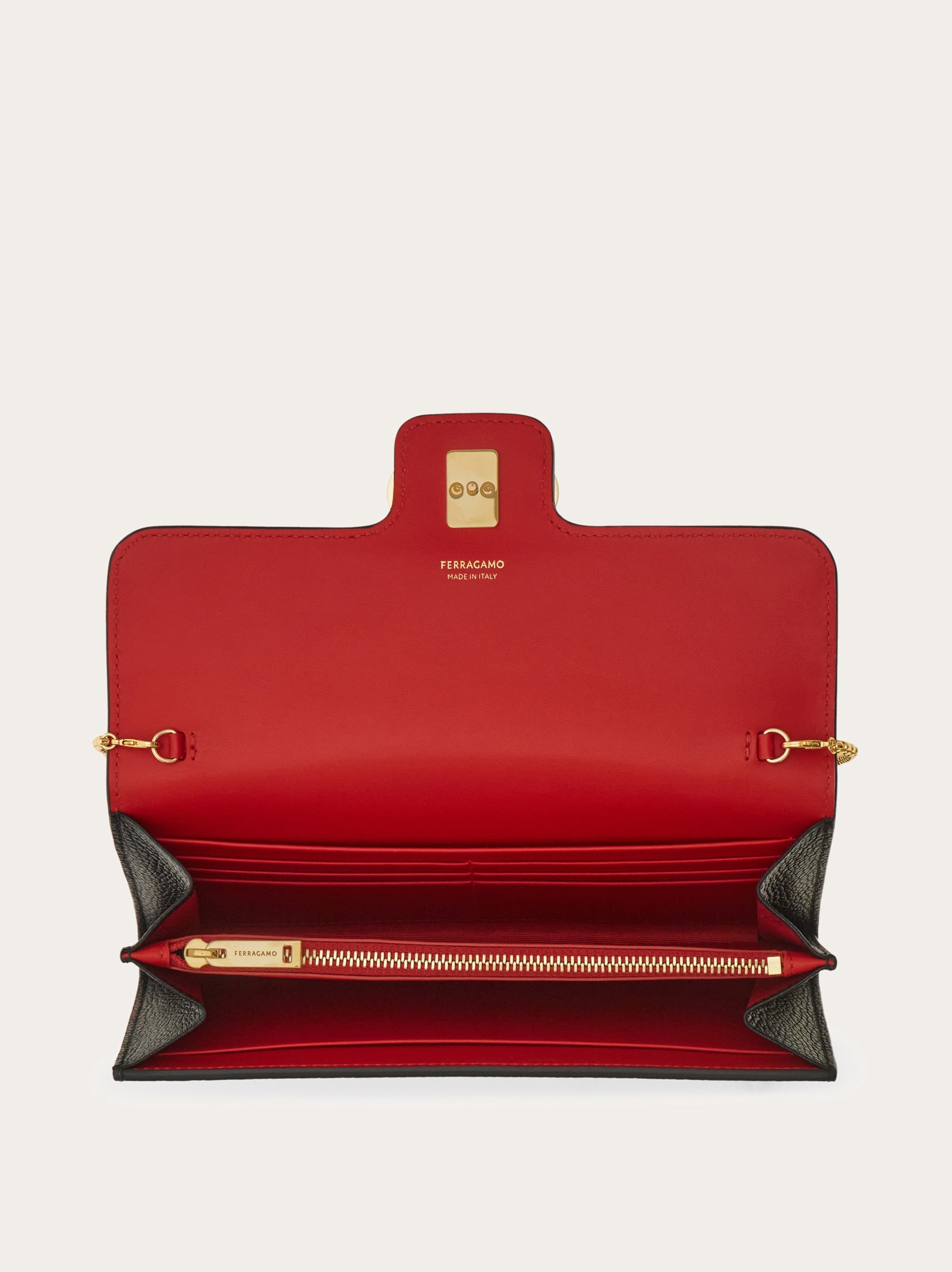 【送料&関税込】Ferragamo Wallet With Shoulder Strap Gancini continental wallet - Women | Ferragamo