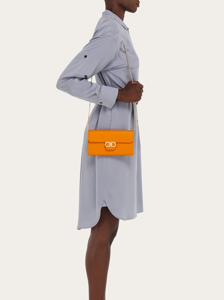 Gancini wallet with shoulder strap Gallery image 2