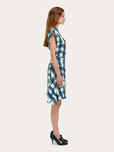 ワンピース Salvatore Ferragamo Bottle Green Stretch Jersey Dress Women's FERRAGAMO Dresses | Nordstrom