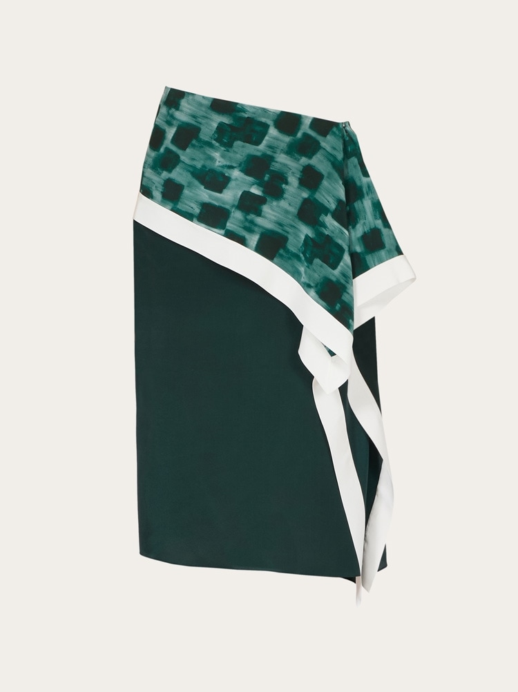 Asymmetric skirt with peplum detail Gallery image 1