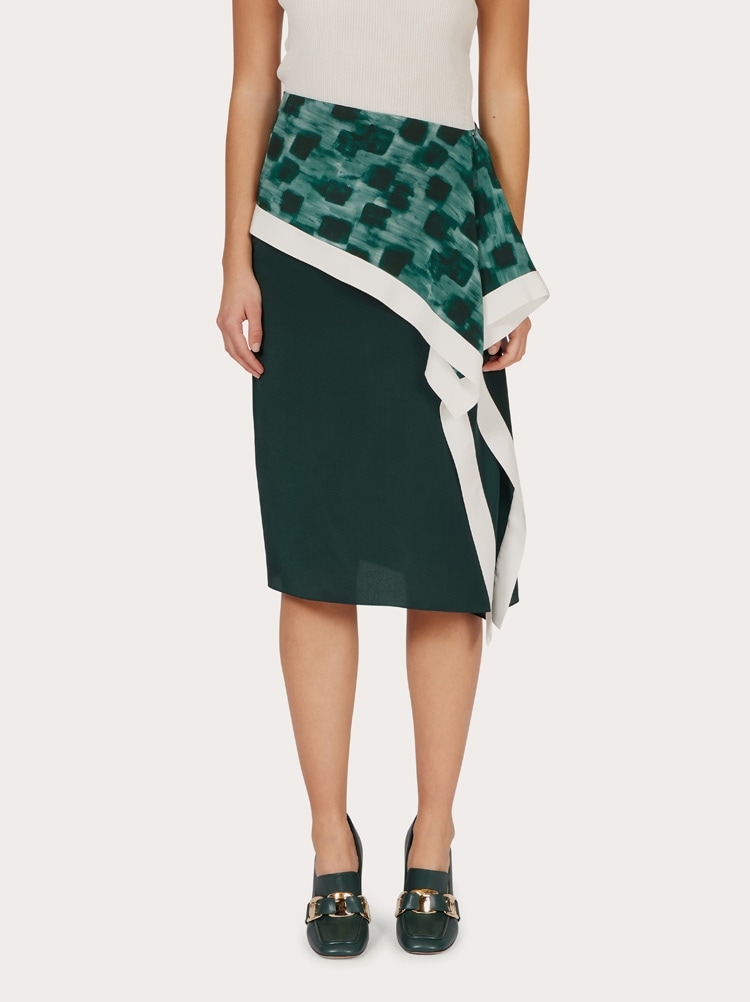 Asymmetric skirt with peplum detail Gallery image 2