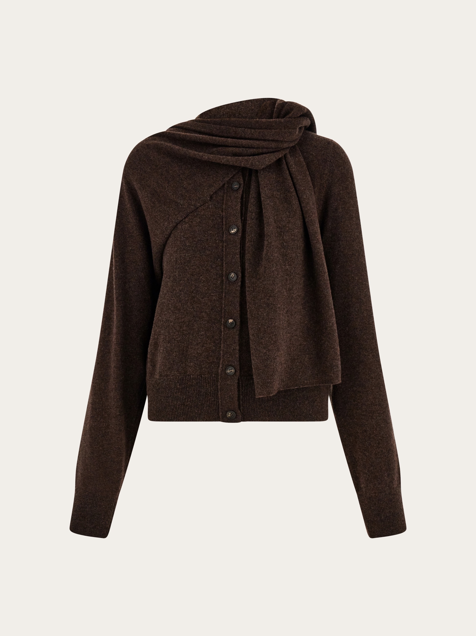 Tシャツ・カットソー SALVATORE FERRAGAMO Brown Cashmere Cardigan Cashmere cardigan - Women | Ferragamo