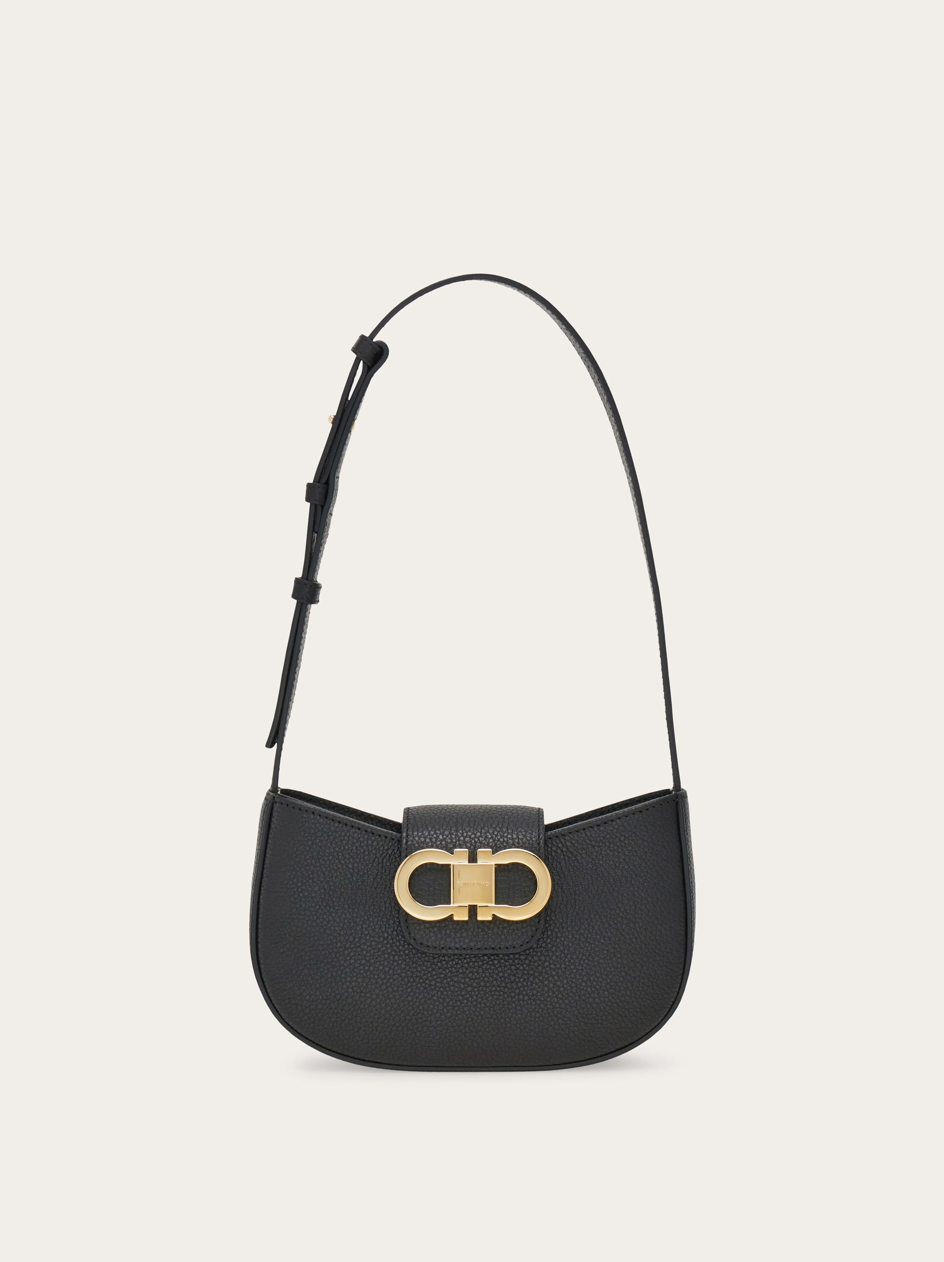 【関税込み】Ferragamo ブラック ミニ Double Gancini バッグ Ferragamo Double Mini Bag 'gancini' | italist