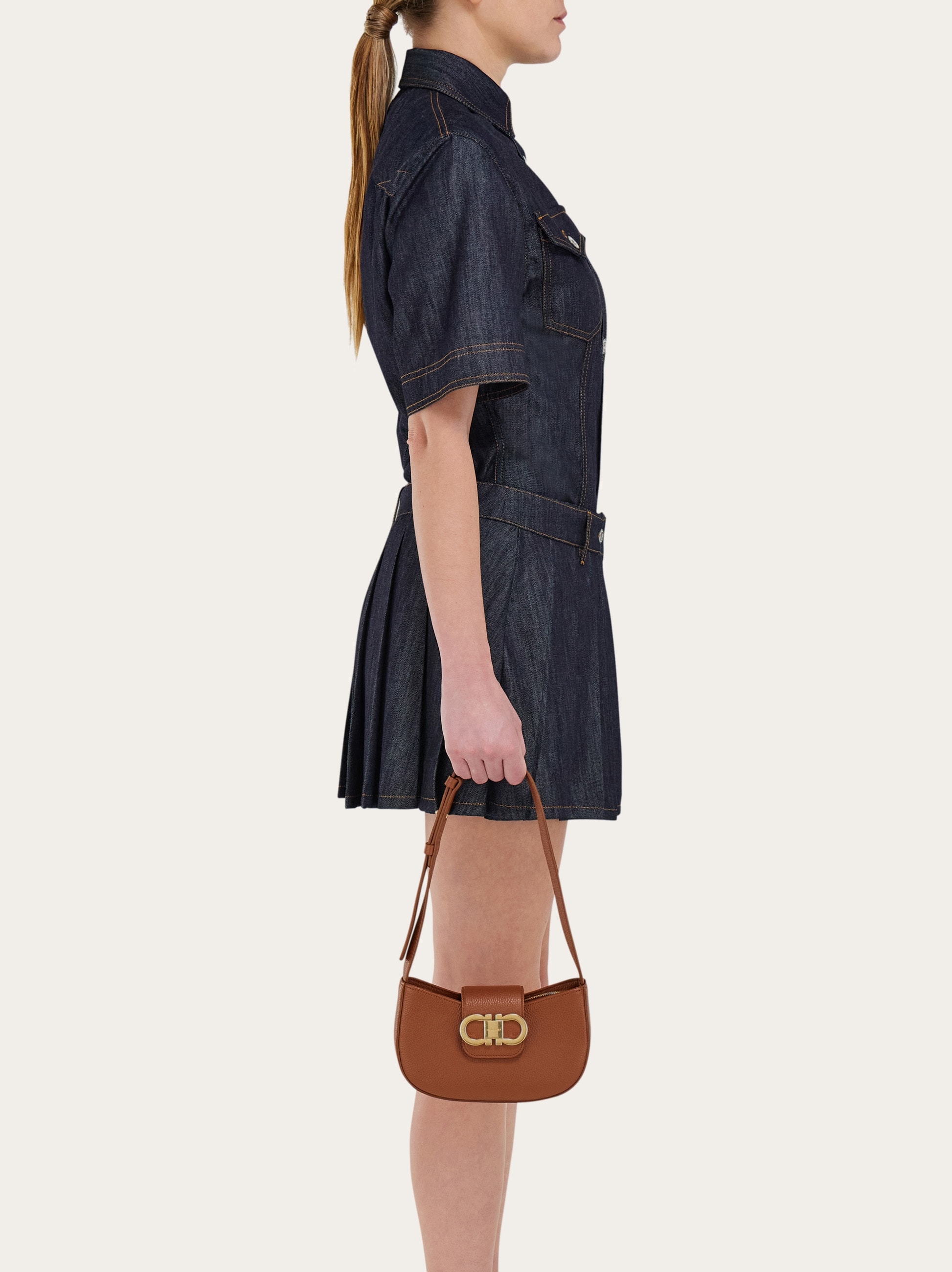 Double Gancini mini shoulder bag - Women | Ferragamo