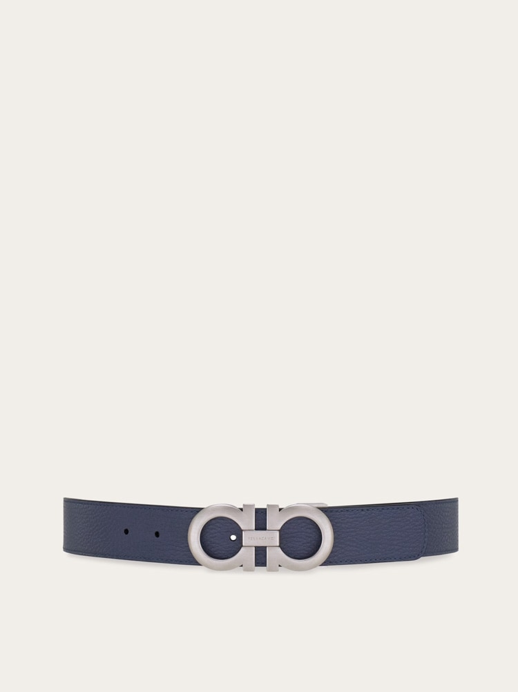 Reversible and adjustable Gancini belt Gallery image 1