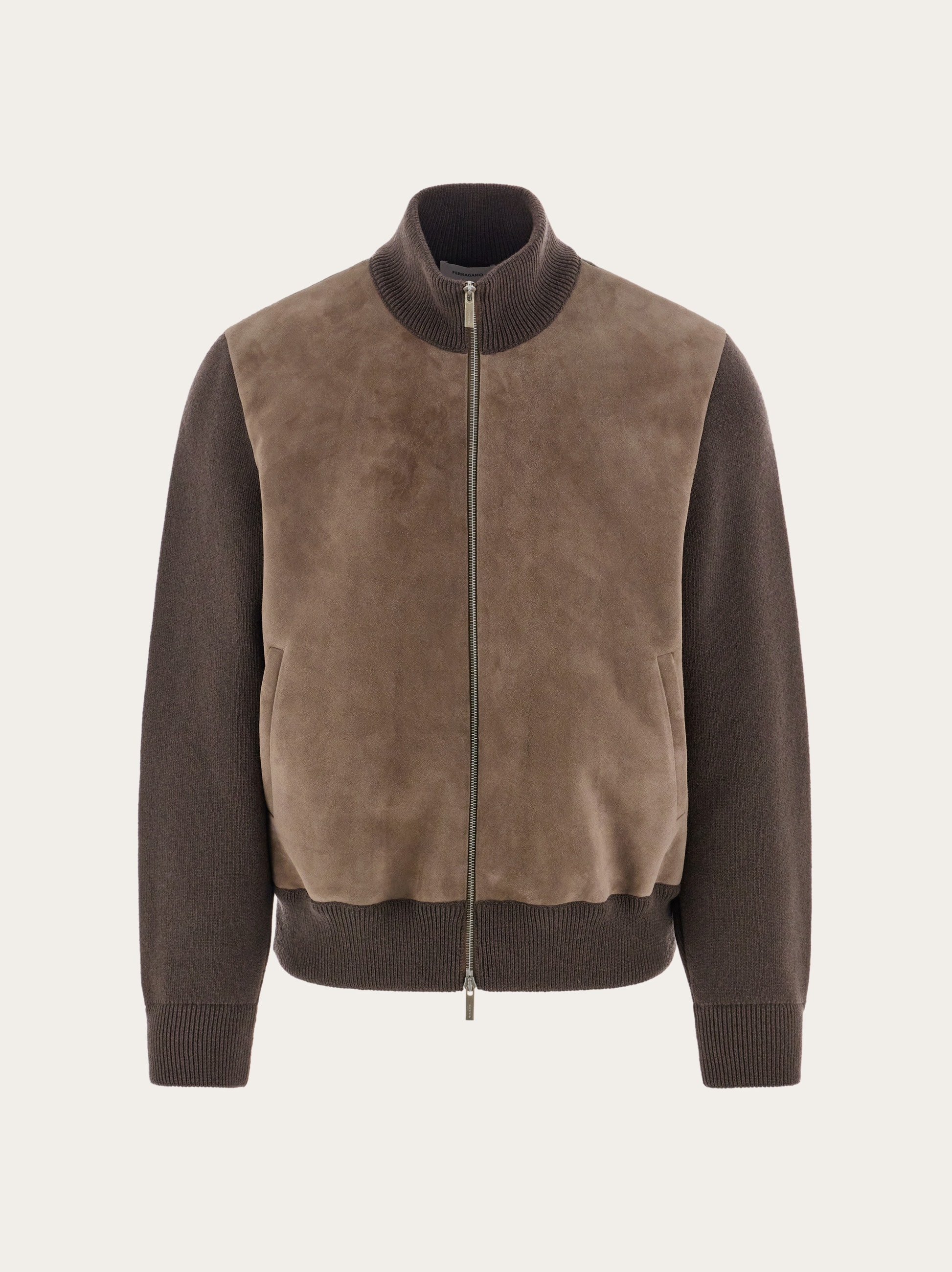 サルバトーレフェラガモ　ジャケット Blouson with leather inserts - Men | Ferragamo