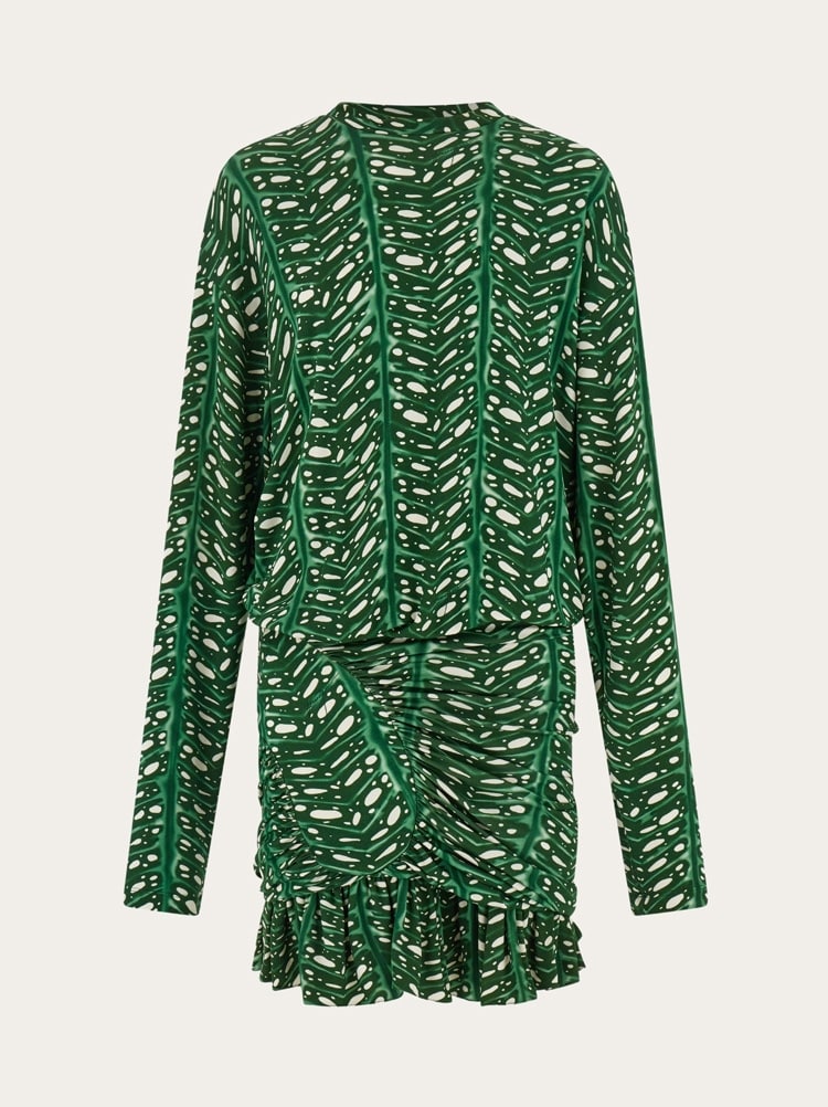Mini dress with drape detail Gallery image 1