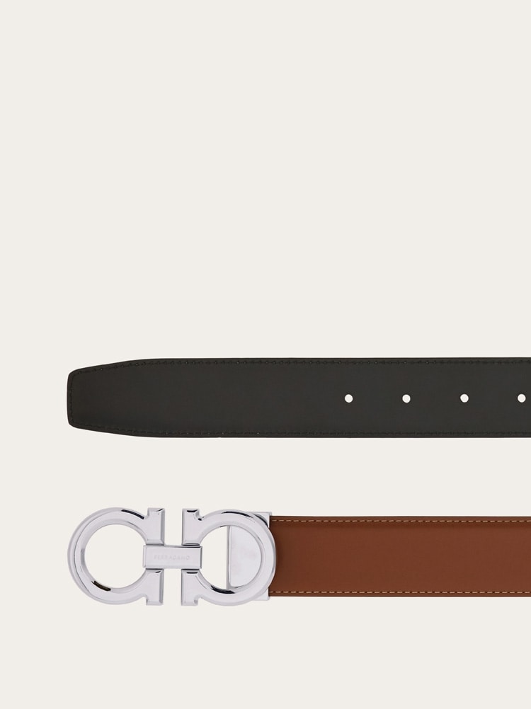Reversible and adjustable Gancini belt