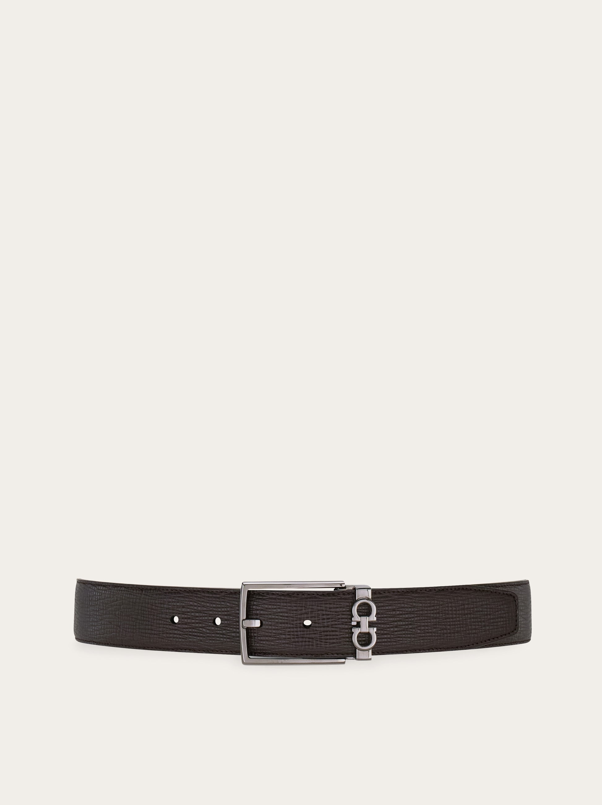 Reversible and adjustable Gancini belt - Men | Ferragamo
