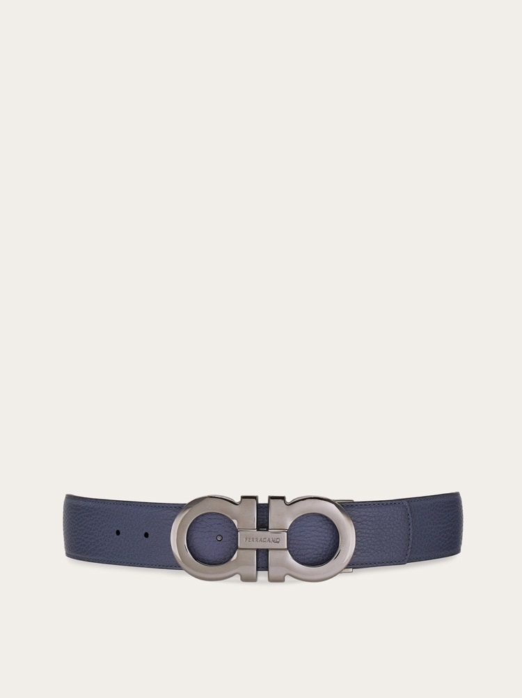 Reversible and adjustable Gancini belt Gallery image 1