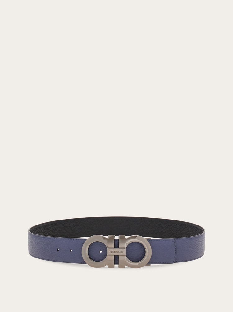 Reversible and adjustable Gancini belt Gallery image 3