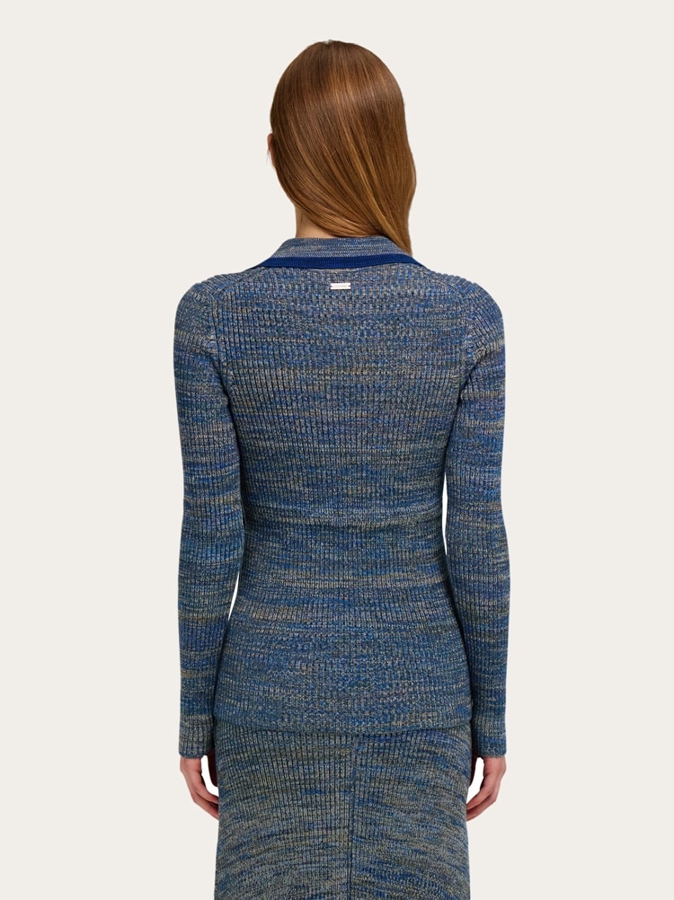 Knitted top with lace detail Gallery image 3