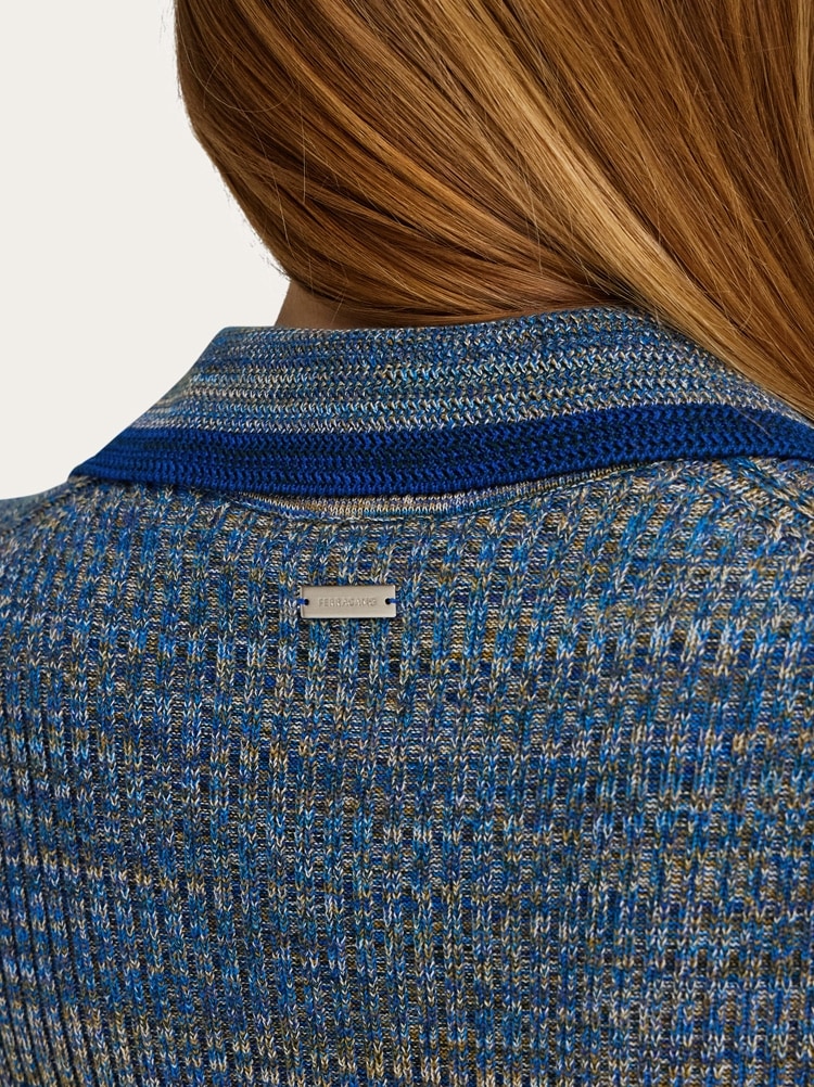 Knitted top with lace detail Gallery image 5