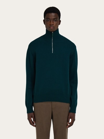 Tシャツ・カットソー SALVATORE FERRAGAMO Slate Cashmere Blend Sweater Salvatore Ferragamo Cashmere Crew Neck Pullover - Blue