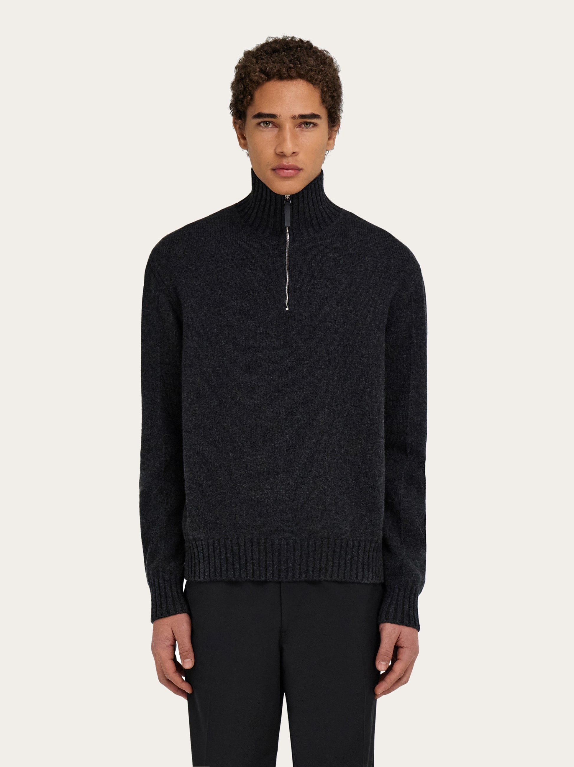High neck cashmere pullover - Men | Ferragamo