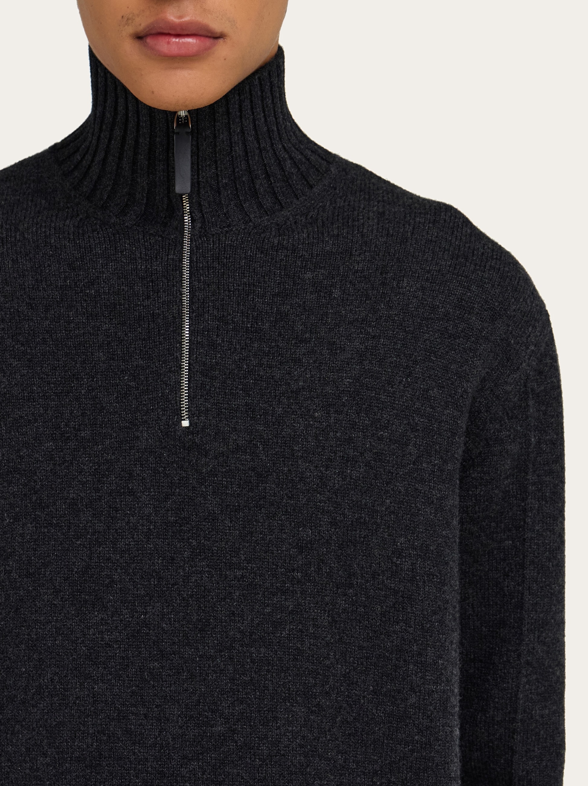 High neck cashmere pullover - Men | Ferragamo