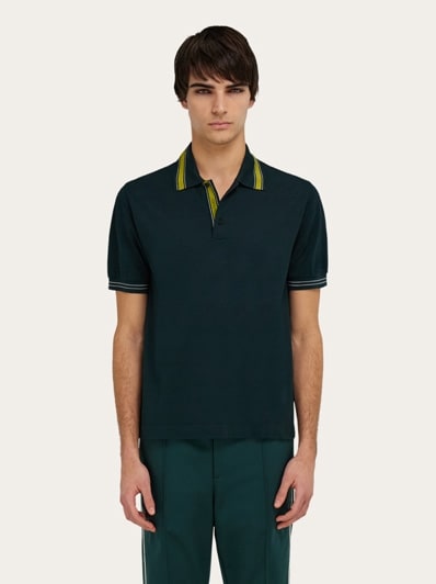 Tシャツ・カットソー FERRAGAMO FW25 'Gancini' shirt (786619 OXFORDBLUE) Ferragamo Men's 1927 Logo T-Shirt - Navy/White - S | Coggles