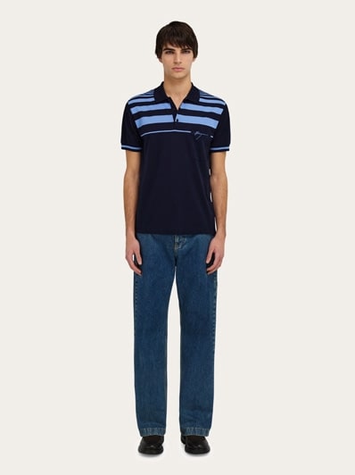 C414-84 Salvatore Ferragamo ポロシャツ メンズ M コットン ポロシャツ - メンズ | Ferragamo
